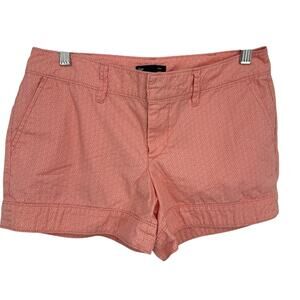 Gap Chino Shorts Women Size 4 Sunkissed Floral Orange Cotton 3.5" Inseam